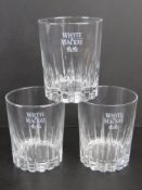 A set of three Whyte and Mackay whiskey tumblers.