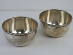 A pair of HM silver bowls bearing makers mark for Albert Henry Thompson, 18 York Street,