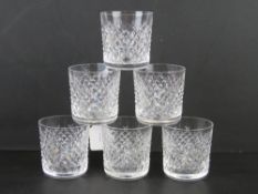 A set of six Waterford lead crystal tumblers.