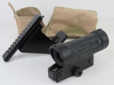 An ELCAN Scope with rail, in case, with Picatinny mount.