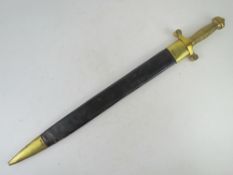 An Antique Model 1816 French Artillery 'Gladius' short sword with scabbard, numbered 54470,