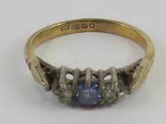 A gold plated silver ring hallmark 925 together with a 925 silver mother of pearl pendant and two