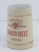 Breweriana; a Minneapolis Brewing Co Grain Belt Golden Beers Tankard made by Thuemler MFG.