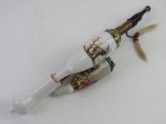 A ceramic pipe of German manufacture having Hubertus scene upon,