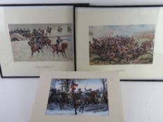 Two prints from original by R Simpkin being Prince of Wales Royal Hussars and 17 Lancers Balaklava