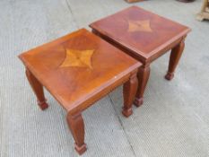 A pair of contemporary coffee tables, 57 x 52 x 51cm.