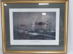 Signed Military Aviation print; Appointment with Destiny by David E Bright,