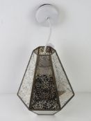 A glass lamp shade 28cm high,.