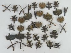 Thirty-seven British cap badges, inc SAS