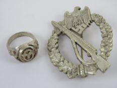 A WWII German Infantry Assault badge wit