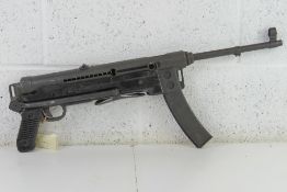 A deactivated Yugoslav M56 7.62mm Sub Ma