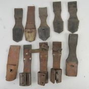 Ten leather bayonet frogs M56 and AK.