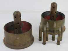 Two British 1955 A/S inert shell ornamen