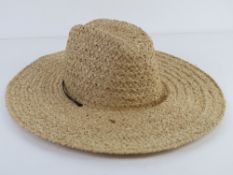 A hand made natural fibre sun hat by Sca