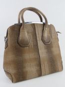 A faux reptile leather handbag approx 35