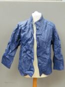 An electric blue Spanish made leather ja