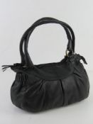 A black leather handbag by Oasis approx