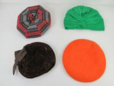 A pure new wool orange beret by Major to