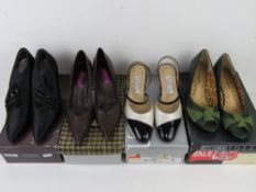 Four pairs of size 5 ladies shoes, each