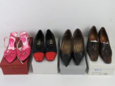 Four pairs of size 4.5 ladies shoes, thr