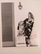 A hand signed photograph of Dame Helen Mirren DBE, autograph in red biro.