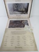 A full set of thirty Lord of the Rings lithographic art prints by Masterworks,