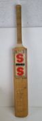 A cricket bat having West Indies 1980 team signatures upon,