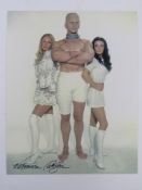 A photograph of Veronica Carlson, David Prowse and Kate O'Mara (The Horror of Frankenstein 1970),