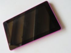 An Amazon Kindle Fire SV98LN in pink, 7
