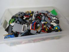 A large quantity of assorted Lego within lidded storage box. Total weight 5kg.