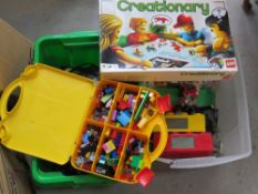 A quantity of assorted Lego inc alarm clocks, Creationary, travel set, etc.