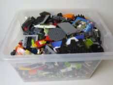 A large quantity of assorted Lego within plastic crate. Total weight 8.5kg.