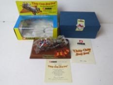 A c19990s Corgi Toys Chitty Chitty Bang Bang model car with original packaging.