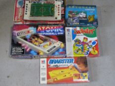 Vintage games inc Super Cup Football by Tommy, Atomic Pinball by Tommy, Twister,