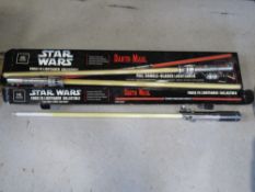 A Star Wars Force FX lightsaber collectable Darth Maul, full double bladed lightsaber,
