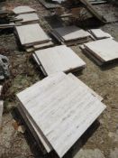 A large quantity of Travertine marble slabs/tiles.