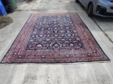 A woollen rug in blue,