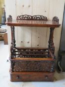 A delightful hall table having single drawer and magazine rack to base,