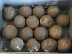 A quantity of solid shot cannon balls. S