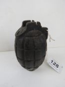 An inert WWII British No.36 Mills grenad