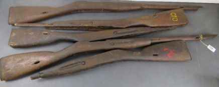 Five Mosin Nagant wooden stocks.