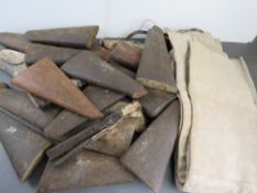 A quantity of wooden stocks and a pair o