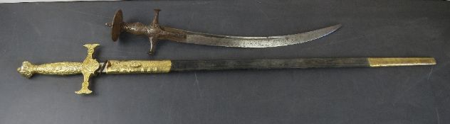 A Tulwar sword together with a Masonic t