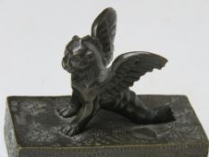 A late eighteenth / early nineteenth century bronze post finial cast as a classical Venetian