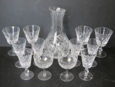 A Stuart Crystal wine carafe standing approx 21.