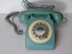 A contemporary blue 746 phone, vintage 1960s style.