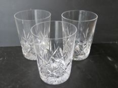 A Stuart Crystal whisky water jug together with a set of six Stuart Crystal whisky tumblers,