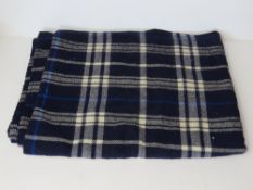 A tartan picnic blanket measuring approx 260 x 360. No maker's labels.
