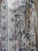A quantity of curtains in Liberty style Art Nouveau patterned floral fabric,