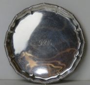 A HM silver salver retailed by Rowell Oxford,
